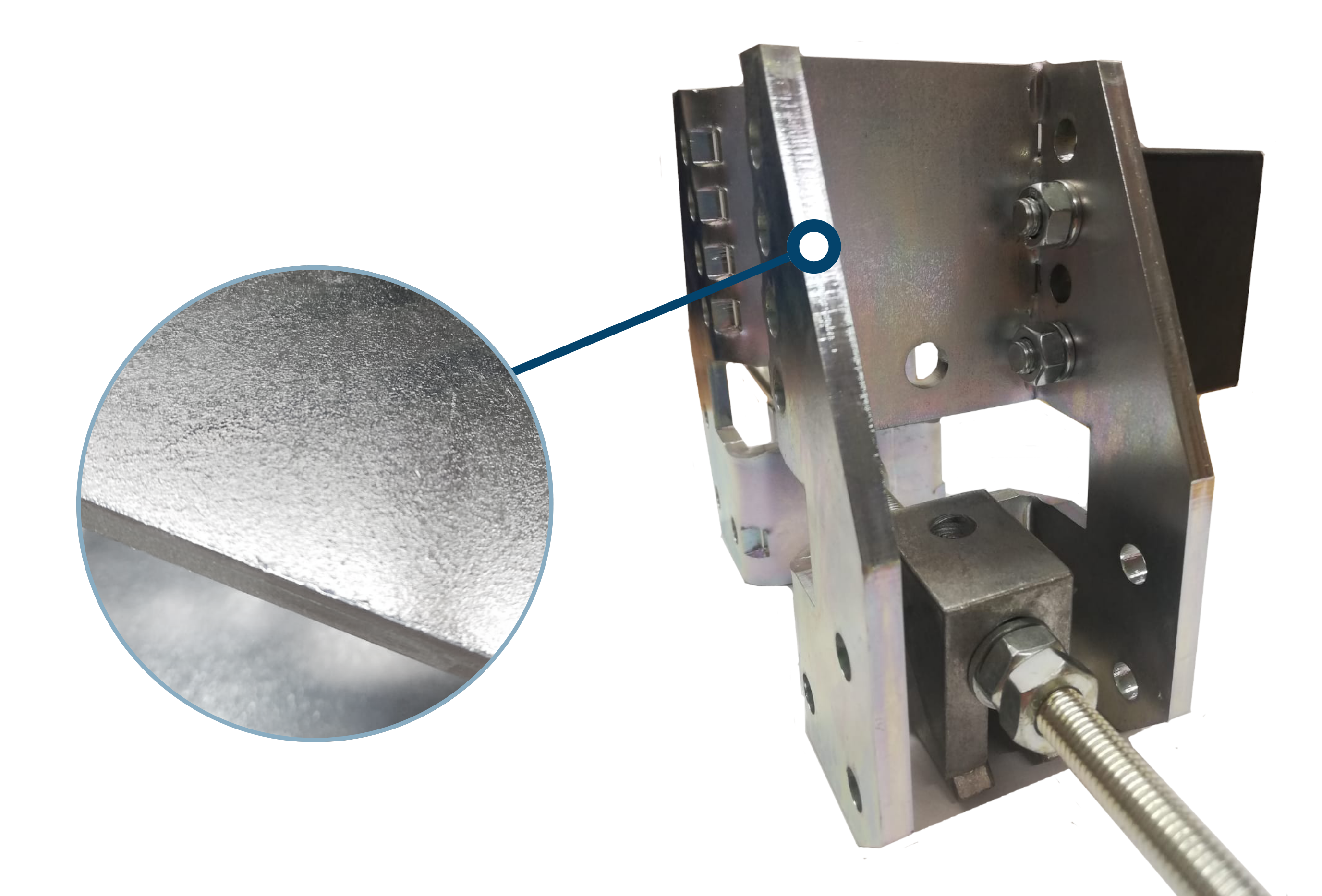 Klemmpuffer aus verzinktem Stahl